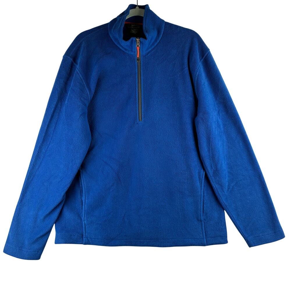 Woolrich 1/4 Zip Fleece Pullover Jacket Men’s Large Cobalt Blue Gorp Hiking Warm